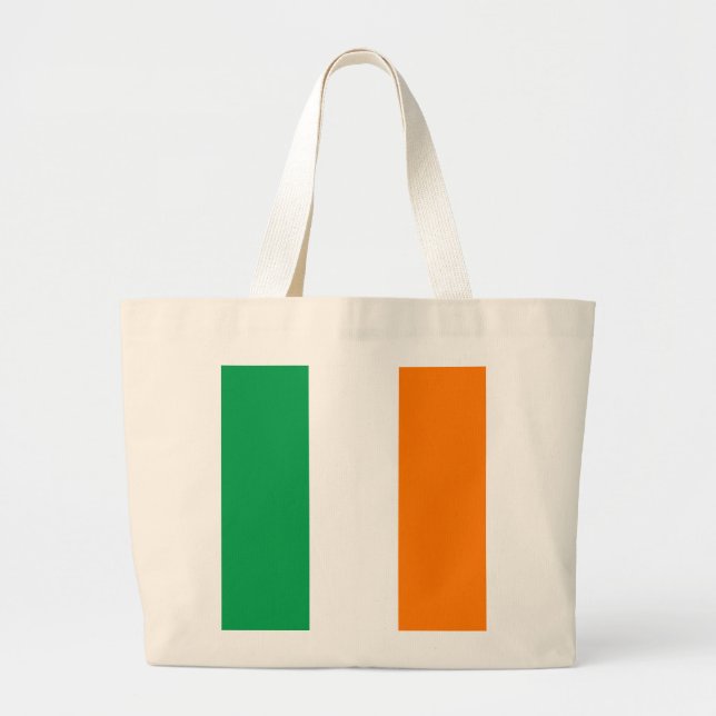 Ireland Flag Large Tote Bag (Front)