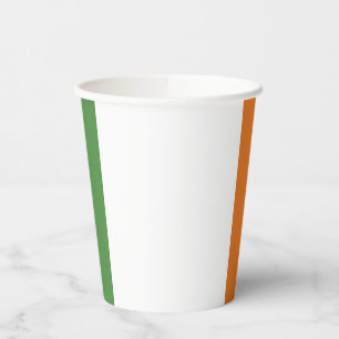 Ireland flag paper cups