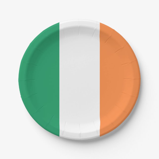 Ireland Flag Paper Plate (Front)