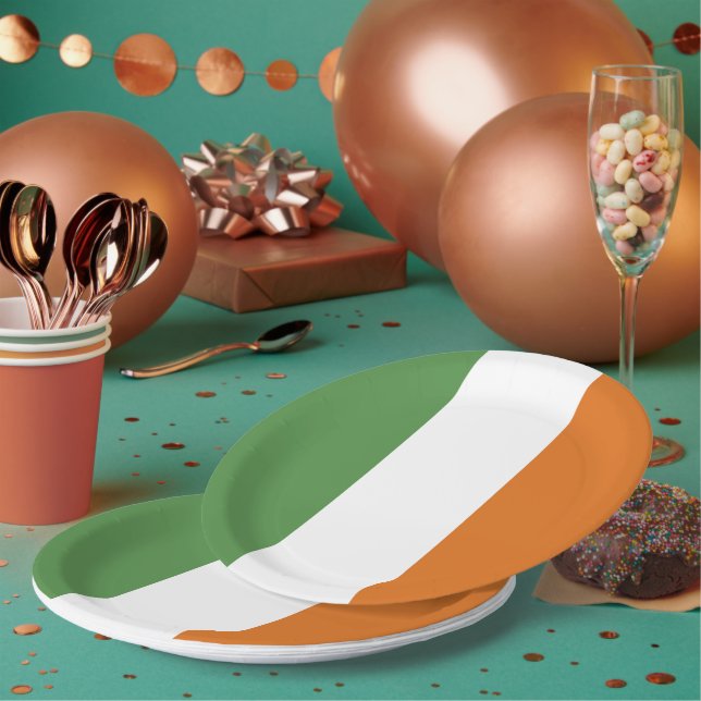 Ireland flag paper plate (Multi)