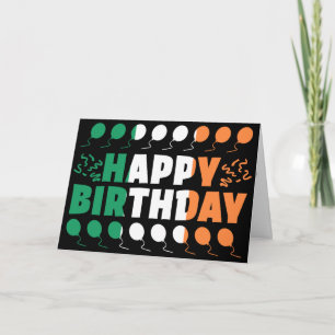 Ireland Flag Patriotic Birthday Card
