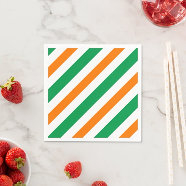 Ireland flag pattern napkin (Insitu)