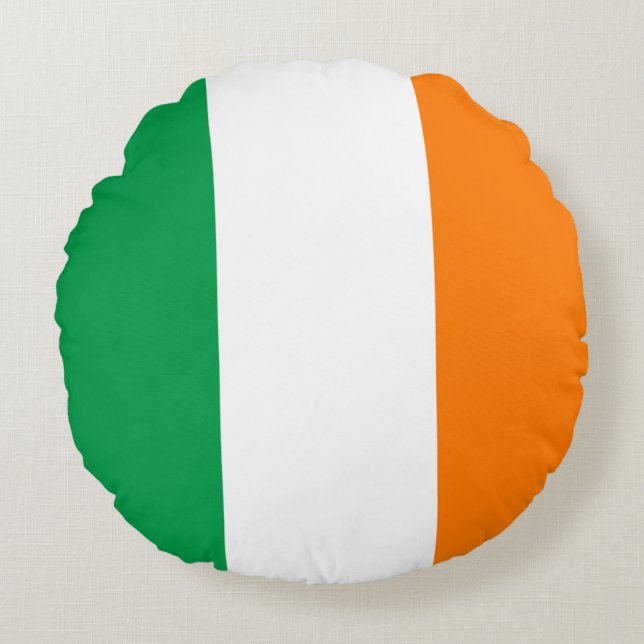 ireland-Flag Round Pillow (Front)