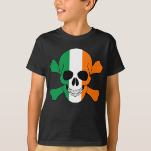 Ireland Flag Skull And Crossbones Shirt
