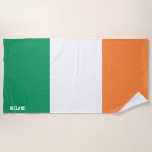Ireland Flag Splendid Patriotic Beach Towel