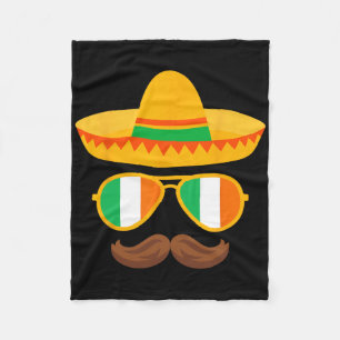 Ireland Flag Sungles Irish Cinco De Mayo Mexican B Fleece Blanket