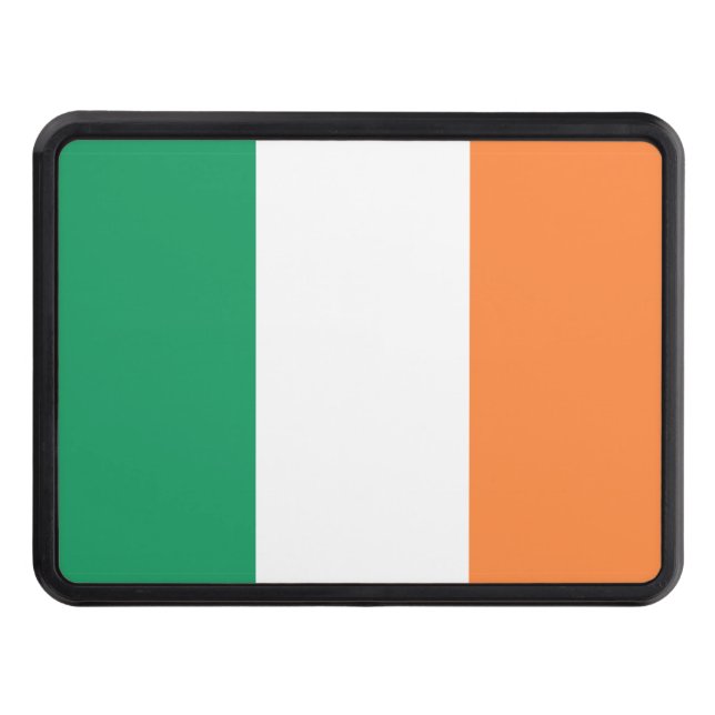 Ireland flag  trailer hitch cover (Front)