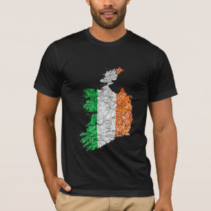 Ireland Flagcolor Map T-Shirt