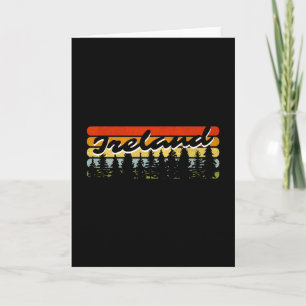 Ireland Forest Sunset Trees Cabin Vacation Souveni Card