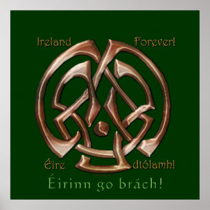 IRELAND FOREVER Celtic Knot Wall print