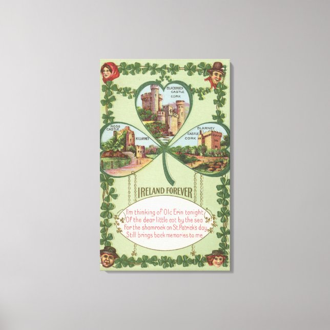 Ireland Forever - Cork and Killarney Castles Canvas Print (Front)