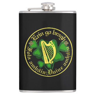 Ireland forever/Erin go bragh/1 blood/people/harp Hip Flask