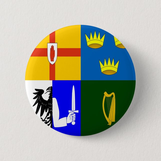 Ireland Four provinces 2 Inch Round Button (Front)