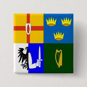 Ireland Four provinces 2 Inch Square Button