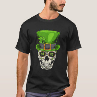 Ireland Gift Clover Mexican Irish Skull St Patrick T-Shirt