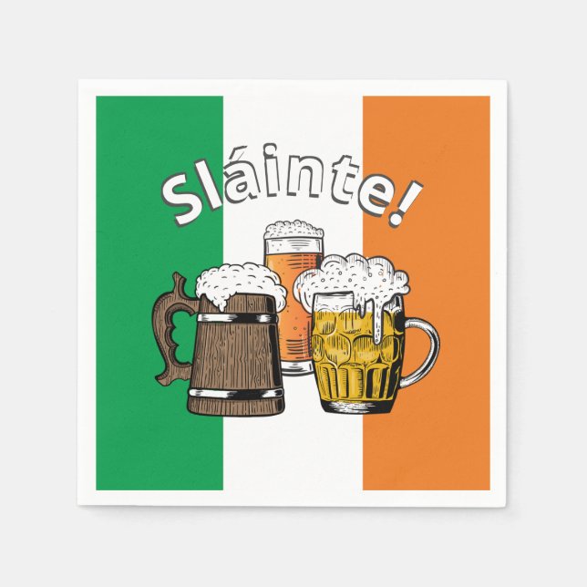IRELAND Great Irish Beer Sláinte! Napkin (Front)