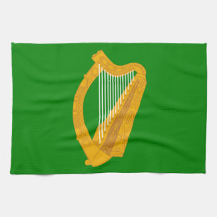 ireland green harp flag irish kitchen towel