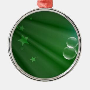 Ireland Green Pattern Art Peace Love Destiny Metal Ornament