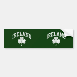 Ireland, Grunge Varsity Style Bumper Sticker