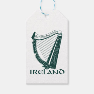 Ireland Harp Design, Irish Harp Gift Tags