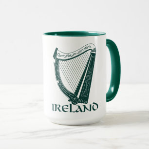 Ireland Harp Design, Irish Harp Mug
