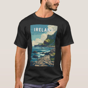 Ireland Illustration Travel Art Vintage T-Shirt