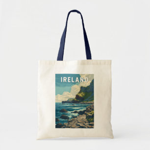 Ireland Illustration Travel Art Vintage Tote Bag