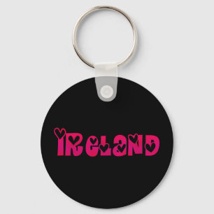 Ireland in Hearts Keychain