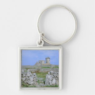 Ireland, Inishmore, Aran Island, Dun Aengus Fort Keychain