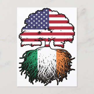 Ireland Irish American USA United States America Postcard