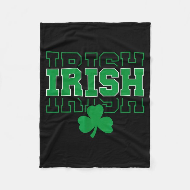 Ireland Irish Ancestry Varsity Style For Men Women Fleece Blanket (Front)