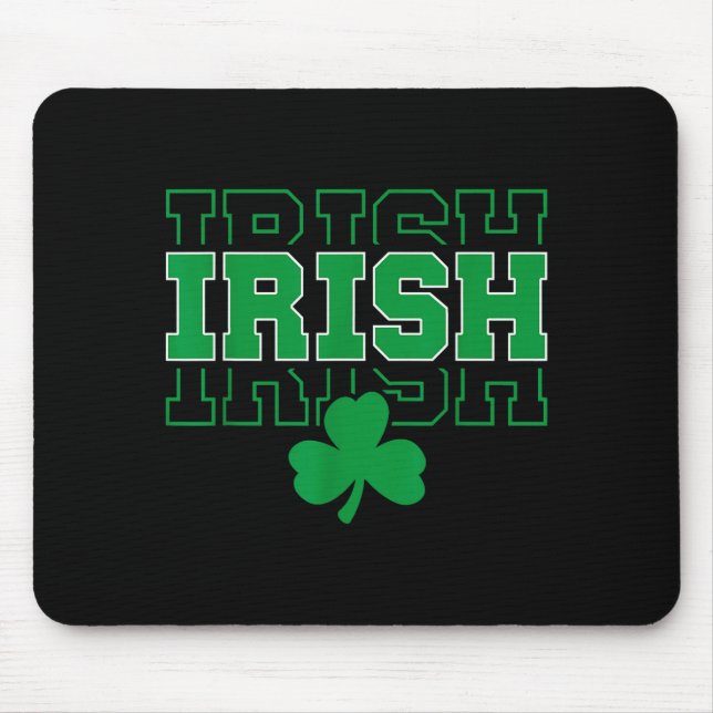 Ireland Irish Ancestry Varsity Style For Men Women Mouse Pad (Front)