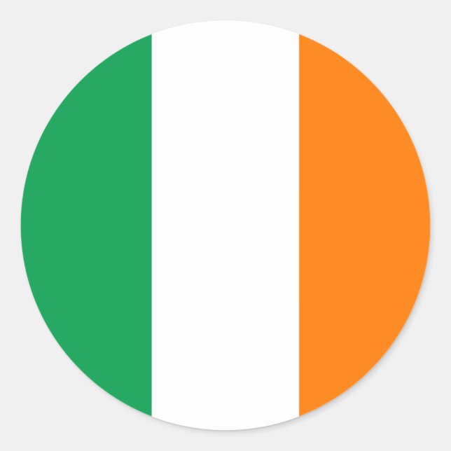 Ireland (Irish) Flag Classic Round Sticker (Front)