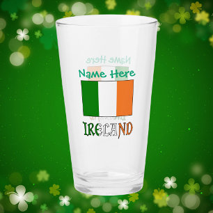Ireland Irish Flag Green Personalization Drinking Glass