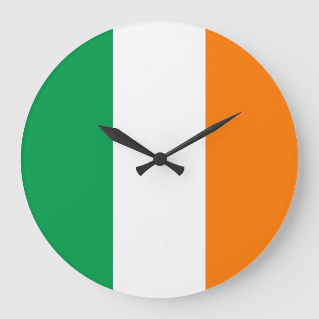 Ireland (Irish) Flag Large Clock (Front)