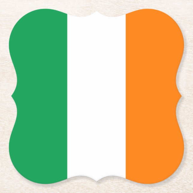 Ireland (Irish) Flag Paper Coaster (Front)