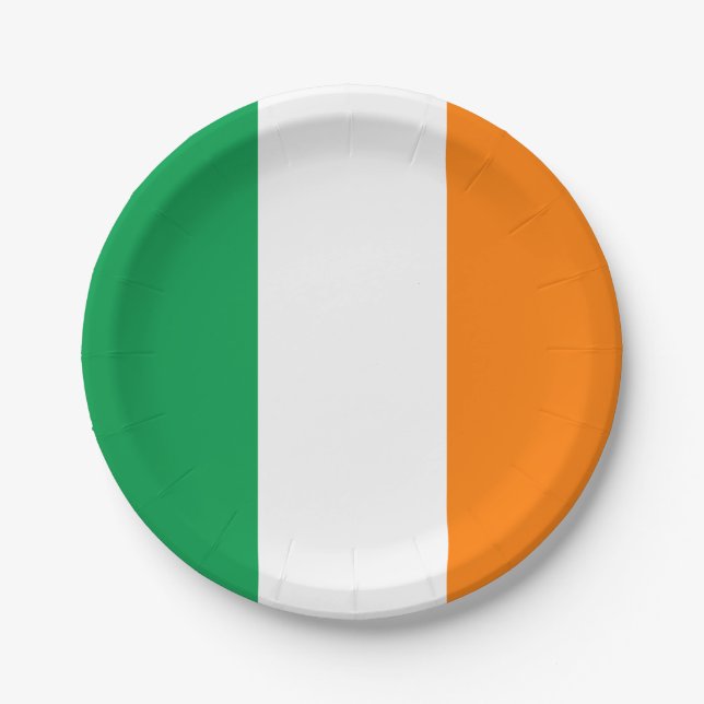 Ireland (Irish) Flag Paper Plate (Front)