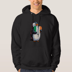 Ireland Irish Flag Penguin Irish Roots Heart Irish Hoodie