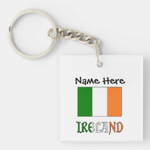 Ireland Irish Flag Personalized Keychain