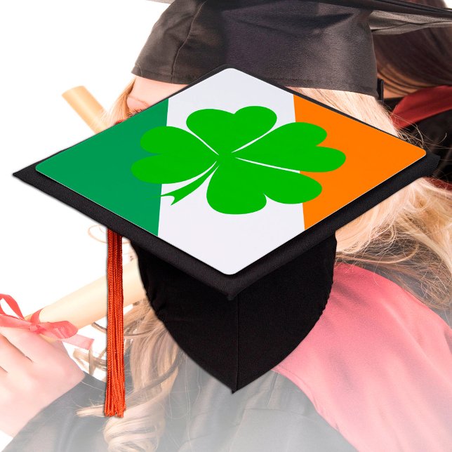 Ireland & Irish Flag - Students /University Clover Graduation Cap Topper (Creator Uploaded)