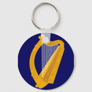 Ireland Irish Harp emblem Keychain