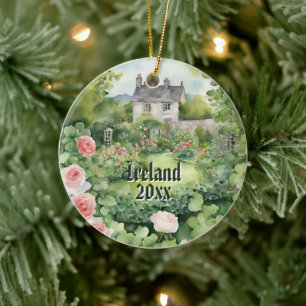 Ireland Irish House Ceramic Ornament