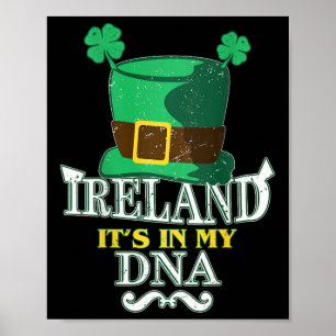 Ireland Its In My Dna St Patricks Day Poster