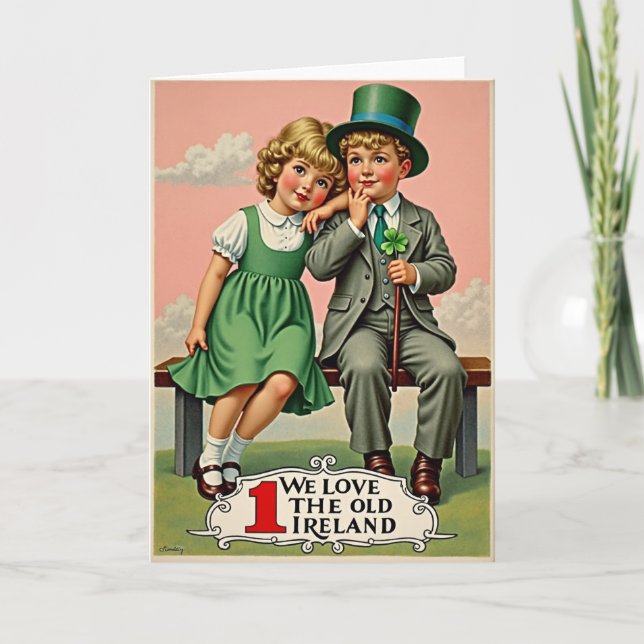 Ireland Kids Vintage Scene Card (Front)
