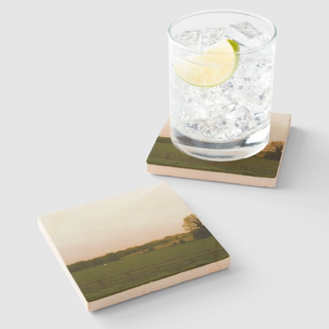 Ireland Landscape Sandstone Stone Coaster (Side)