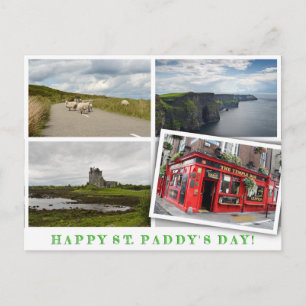 Ireland landscapes collage for St. Paddy's Day Postcard