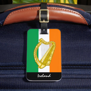 Ireland Luggage Tags, Harp, patriotic, Irish Flag Tag