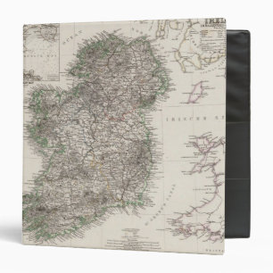 Ireland Map by Stieler Binder