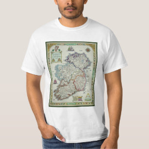 Ireland Map - Irish Eire Erin Historic Map T-Shirt