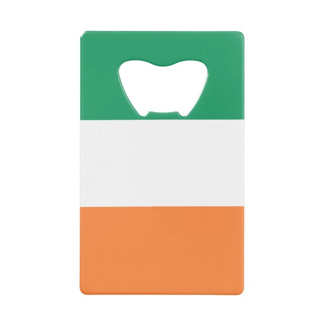 Ireland National Flag, Irish standard, Banner Credit Card Bottle Opener (Front)
